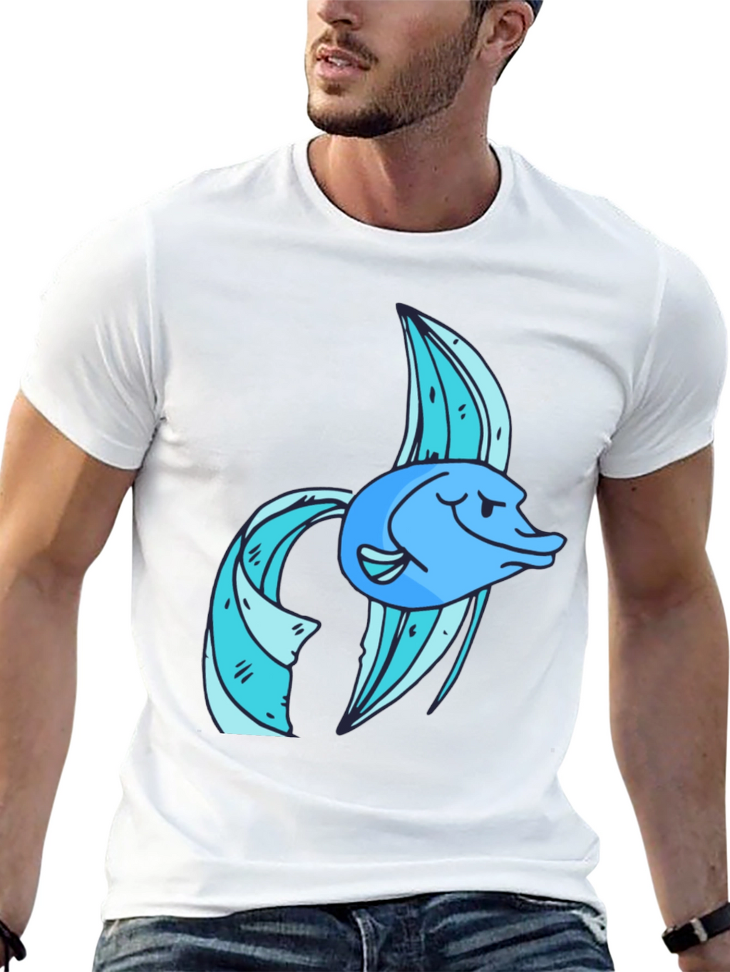 Cool Fish Graphic Tee - Soft Cotton Blend