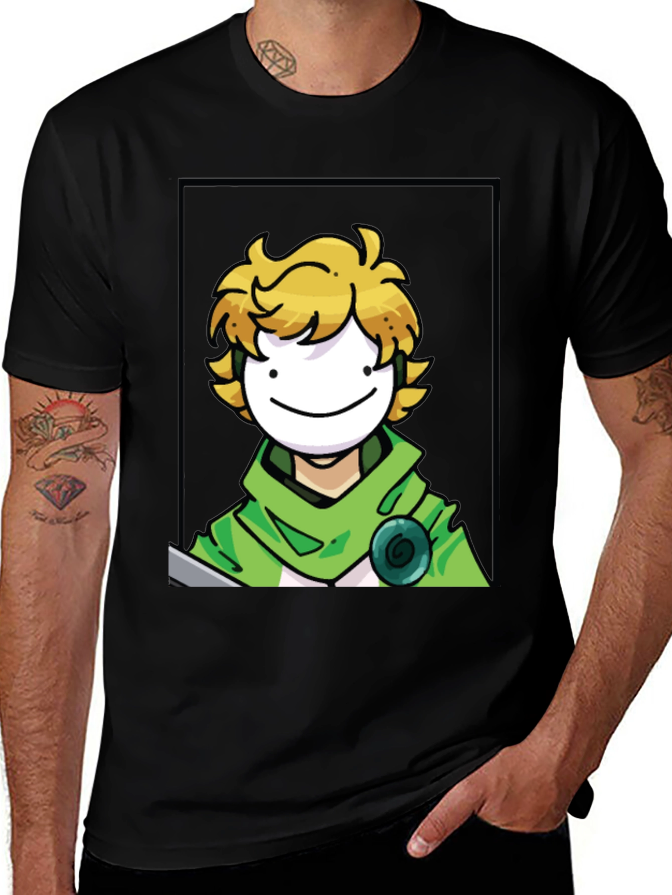Dream Character Graphic Tee - Black