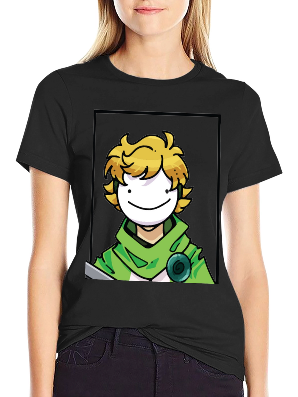 Dream Character Graphic Tee - Black