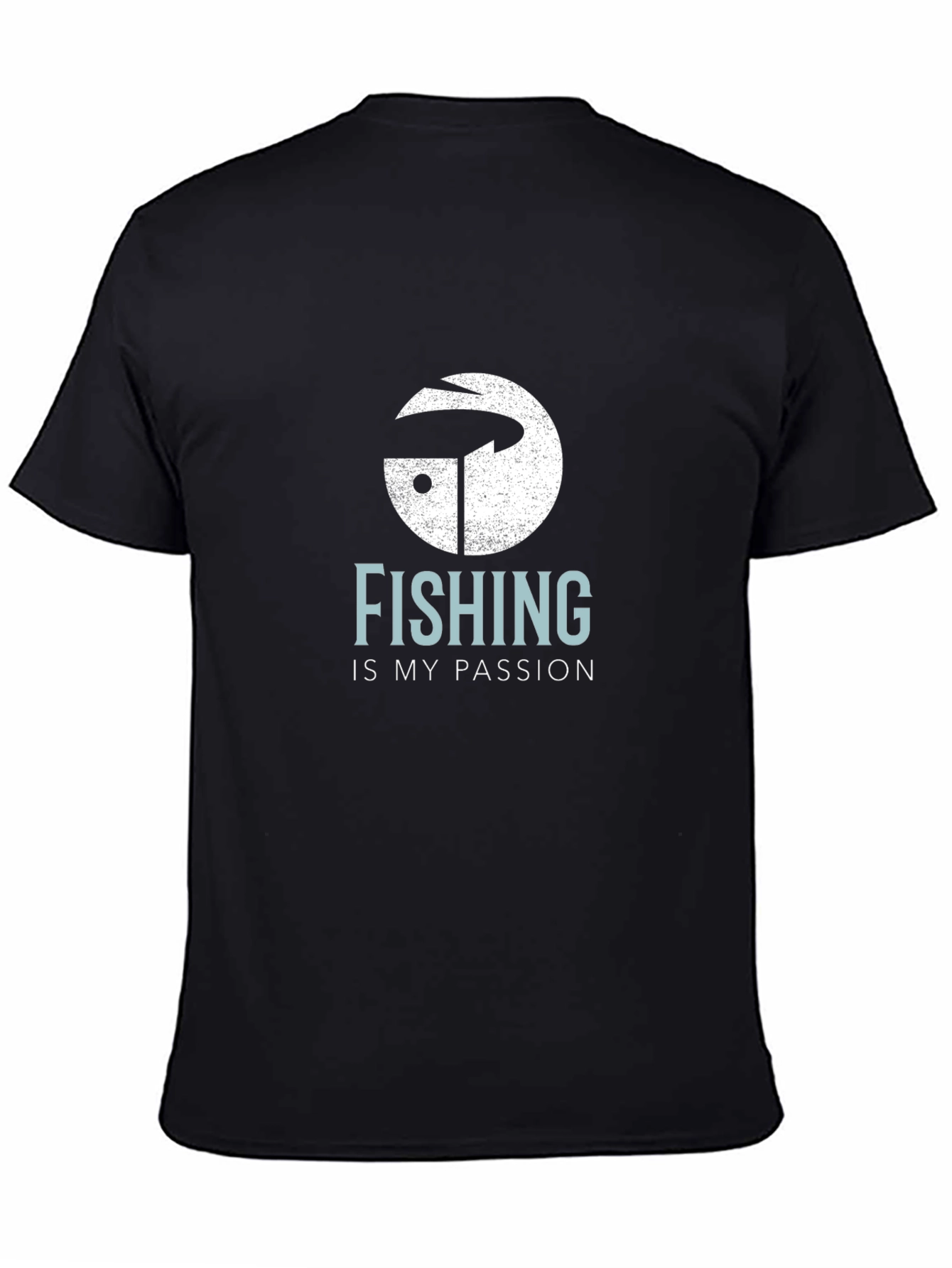 Fishing is My Passion T-Shirt Mens Black Tee