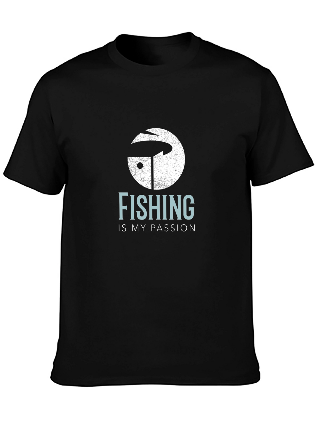 Fishing is My Passion T-Shirt Mens Black Tee
