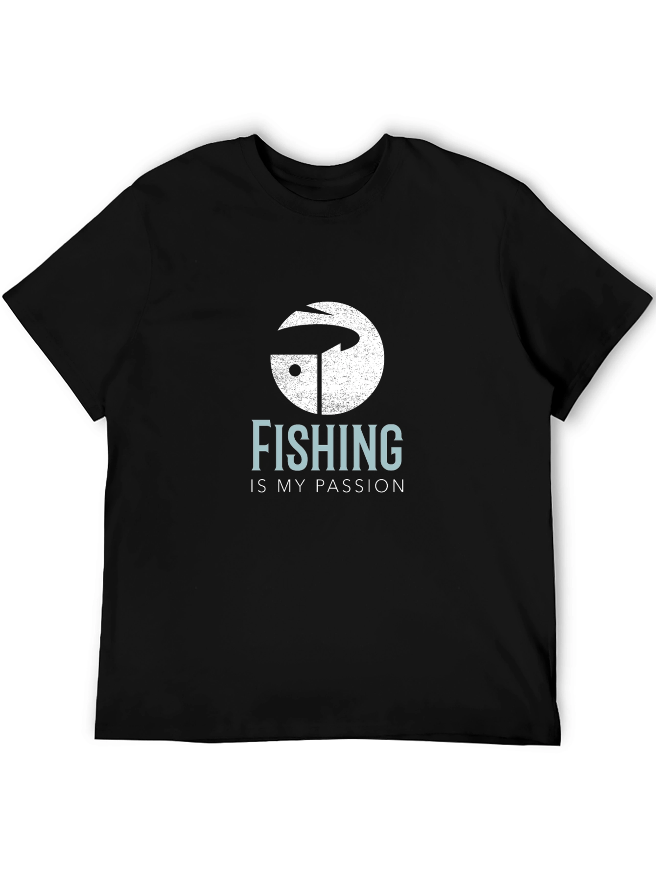 Fishing is My Passion T-Shirt Mens Black Tee