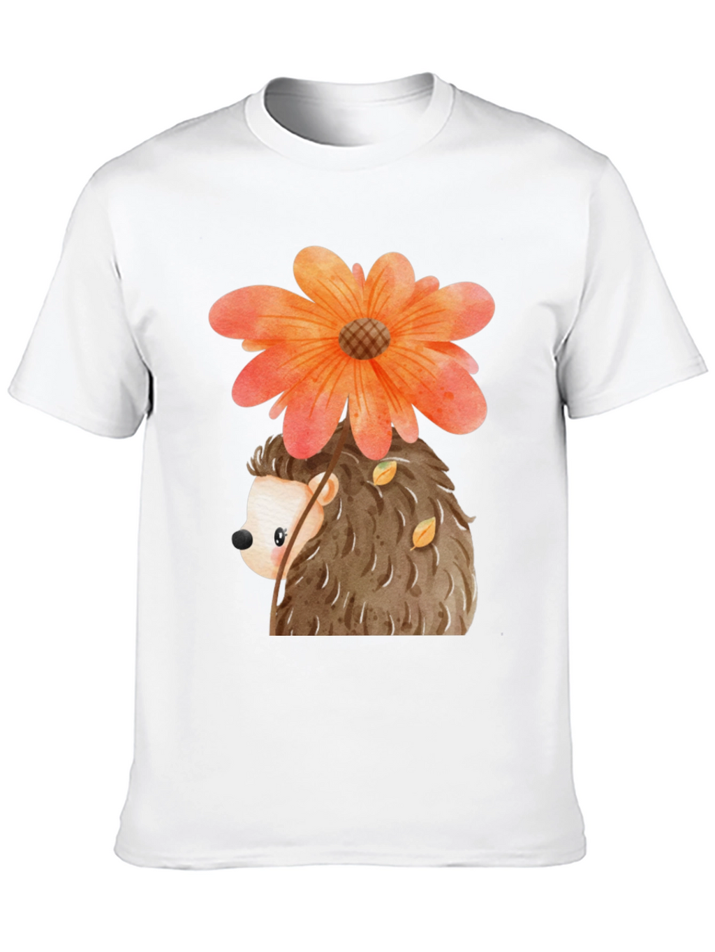 Cute Hedgehog with Flower T-Shirt