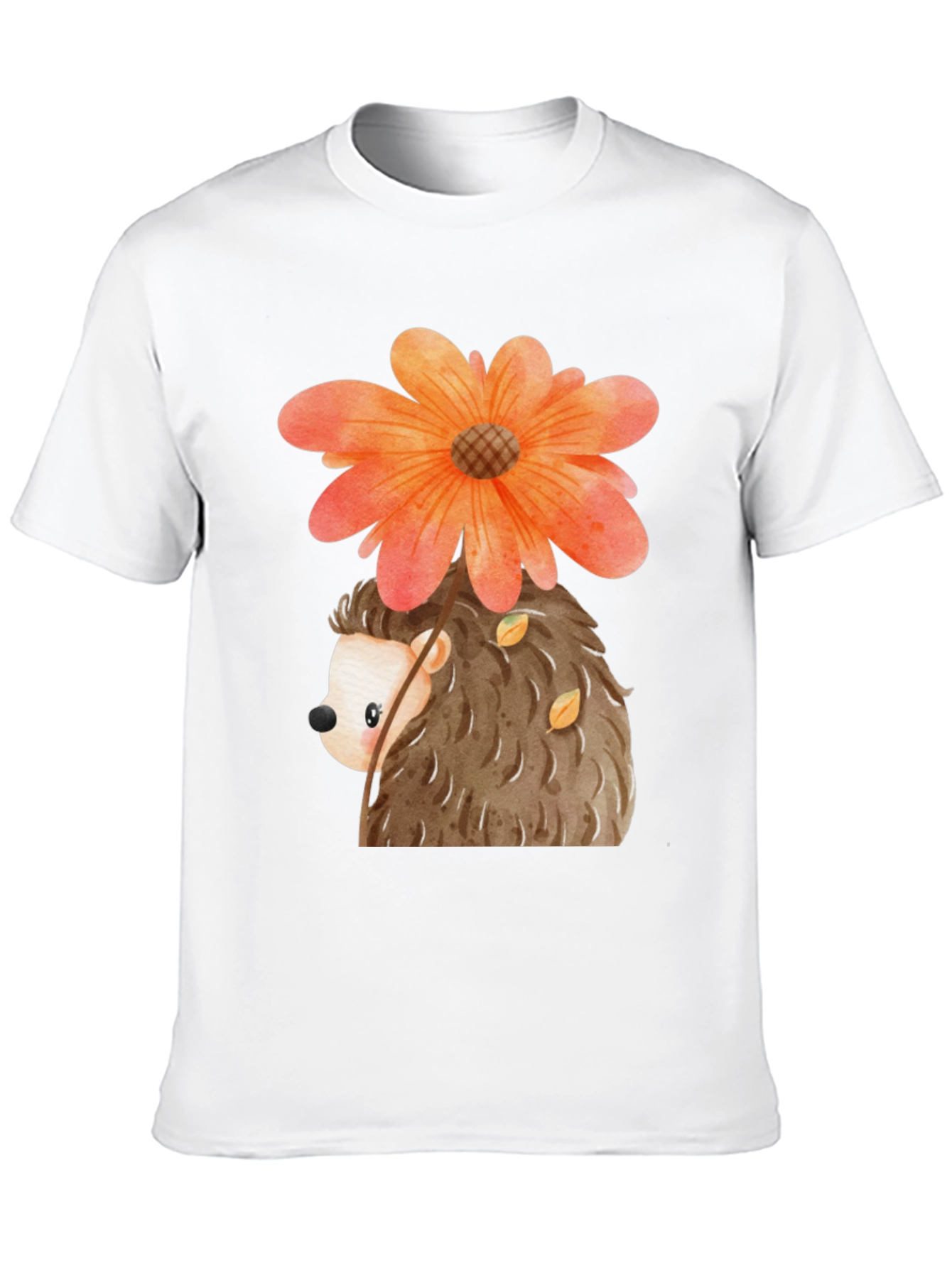 Cute Hedgehog with Flower T-Shirt