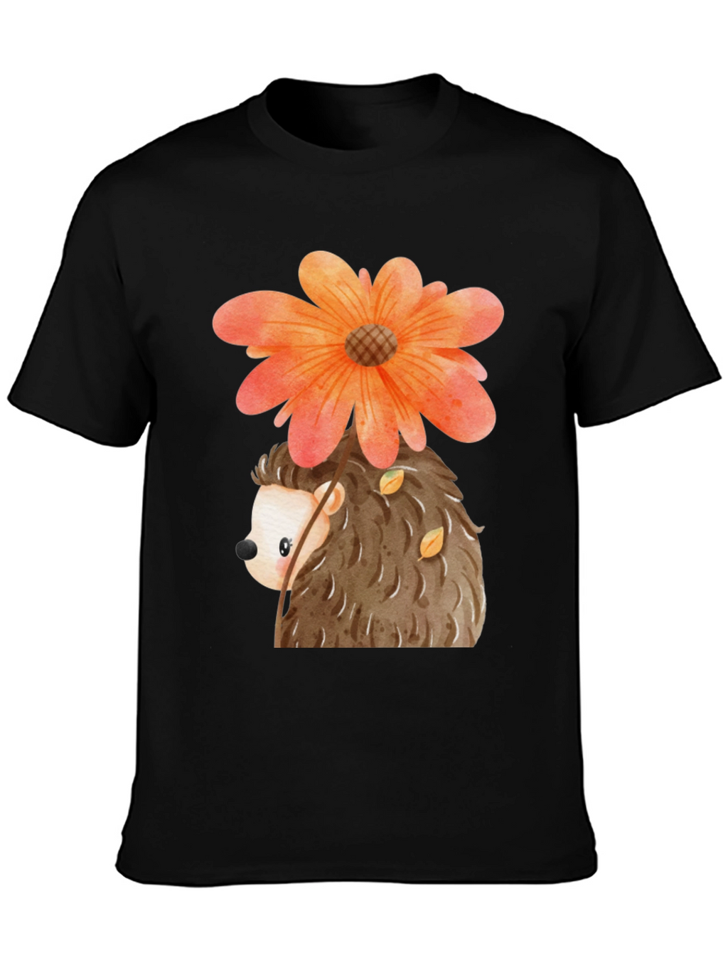 Cute Hedgehog with Flower T-Shirt
