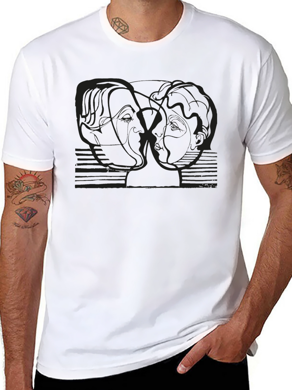 Abstract Art Tee - Minimalist Black T-Shirt