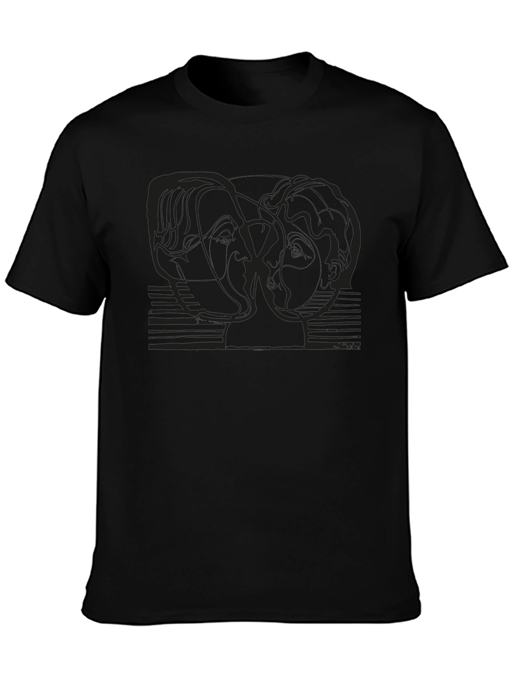 Abstract Art Tee - Minimalist Black T-Shirt