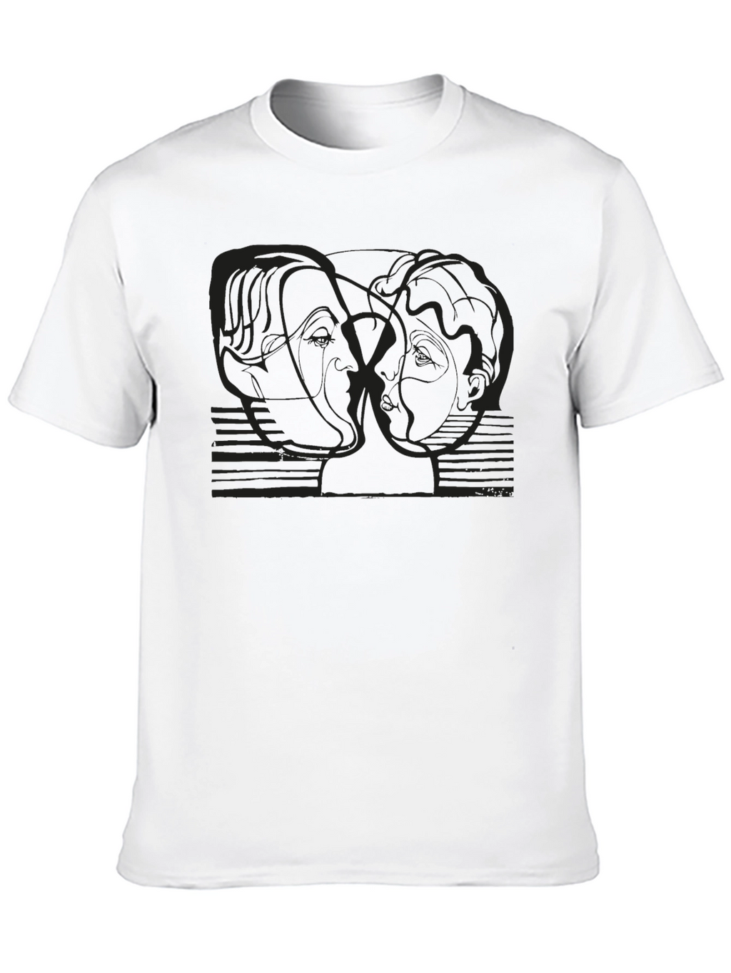 Abstract Art Tee - Minimalist Black T-Shirt