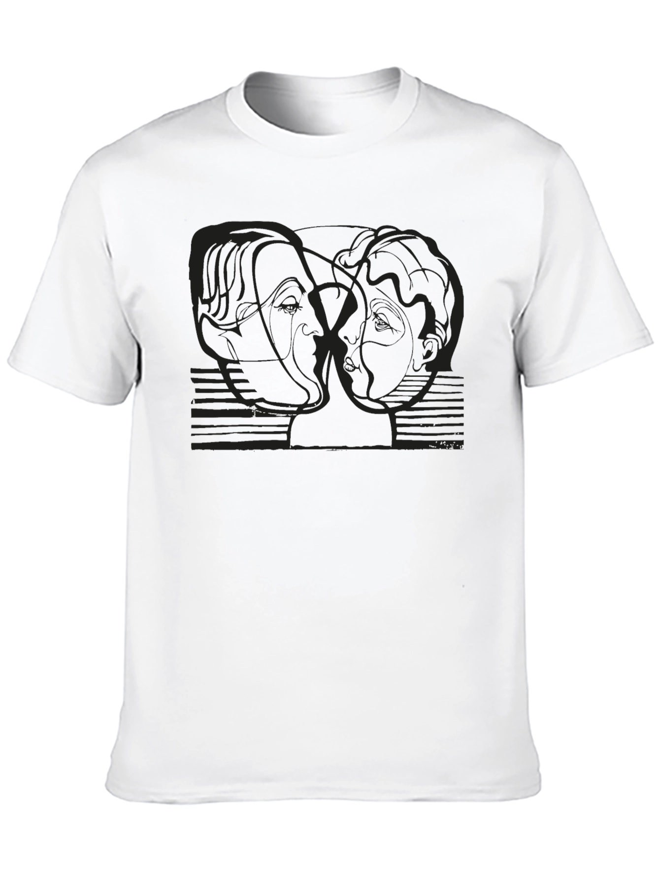 Abstract Art Tee - Minimalist Black T-Shirt