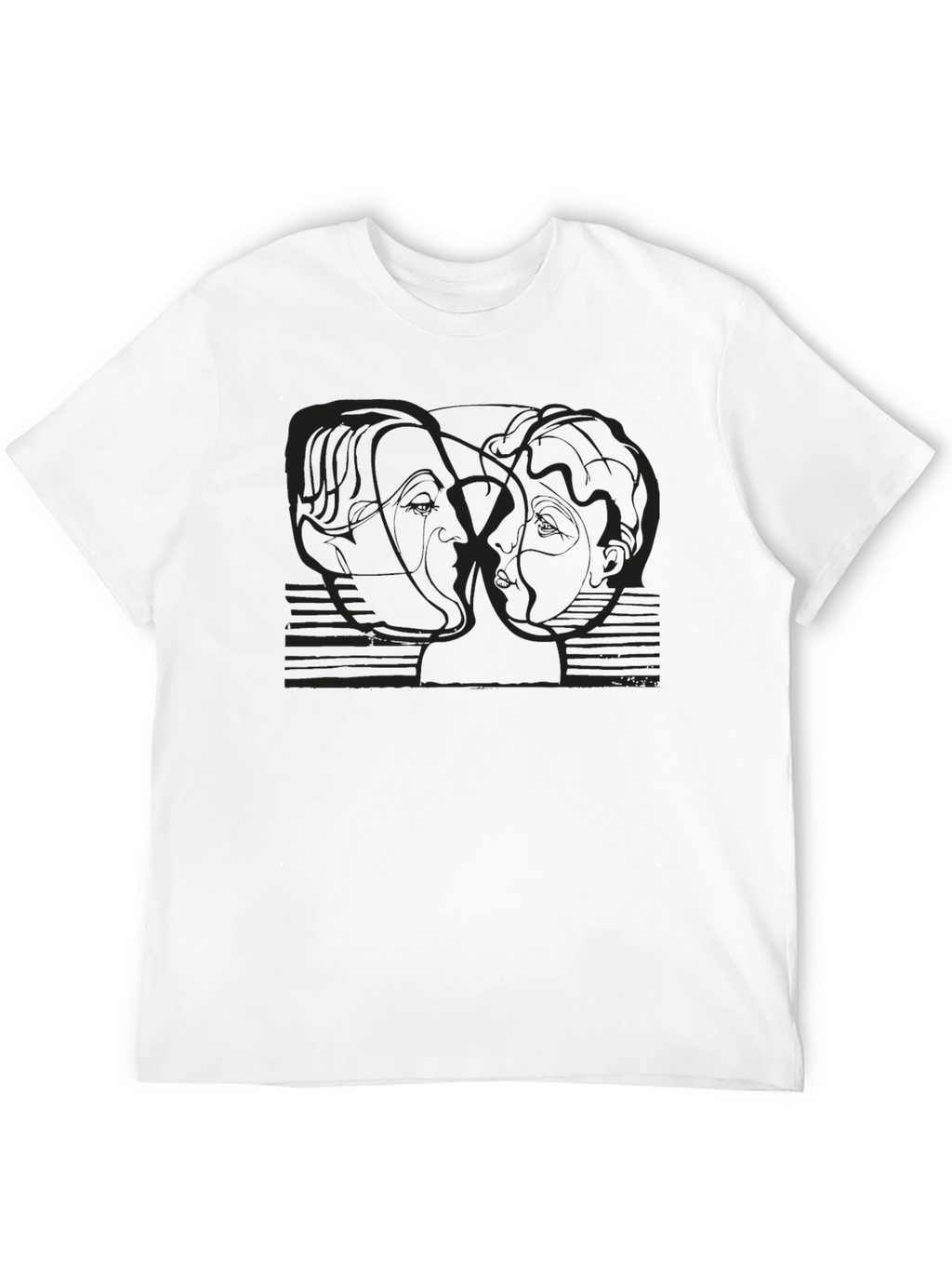 Abstract Art Tee - Minimalist Black T-Shirt