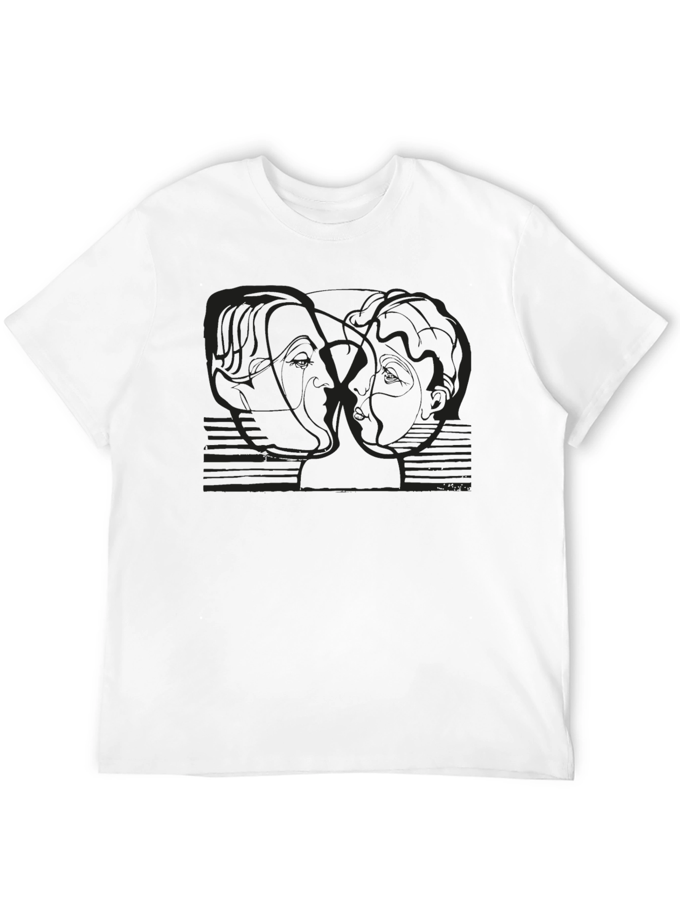 Abstract Art Tee - Minimalist Black T-Shirt