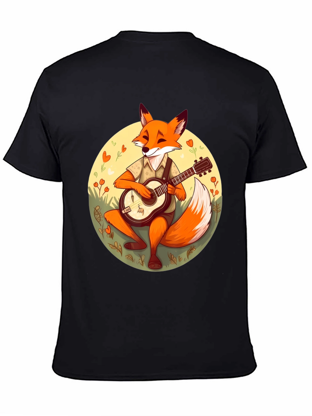 Fox Guitarist Graphic T-Shirt - Stylish & Unique Design