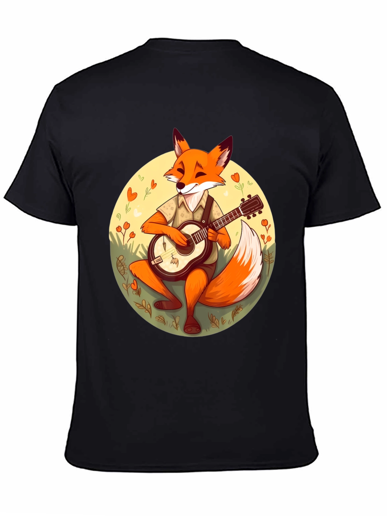 Fox Guitarist Graphic T-Shirt - Stylish & Unique Design