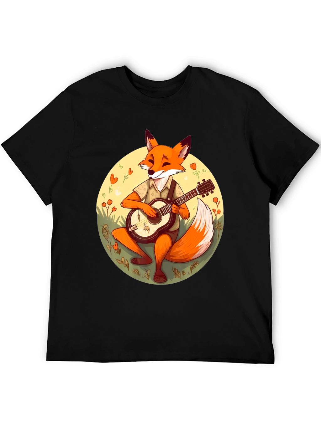 Fox Guitarist Graphic T-Shirt - Stylish & Unique Design