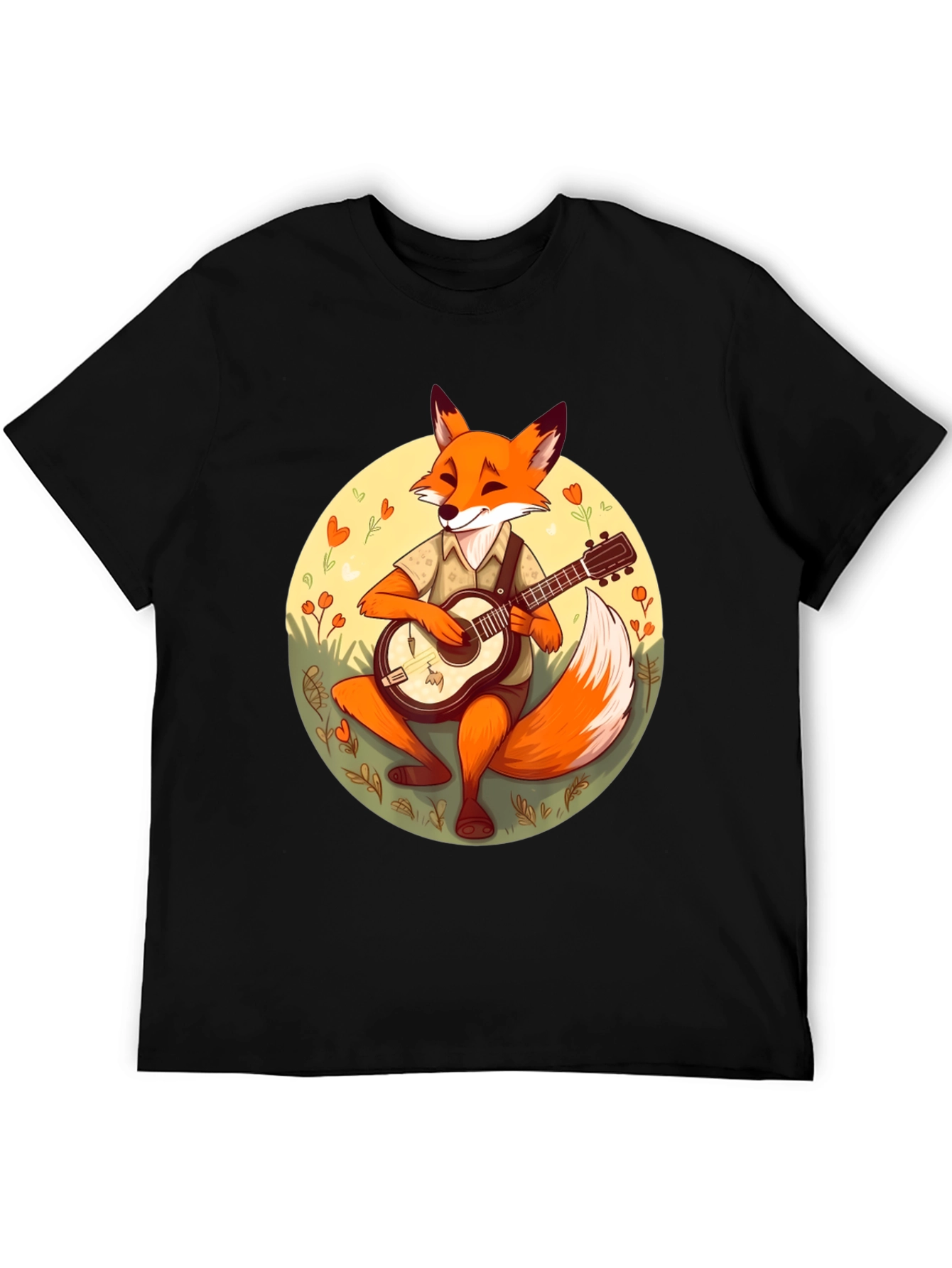 Fox Guitarist Graphic T-Shirt - Stylish & Unique Design