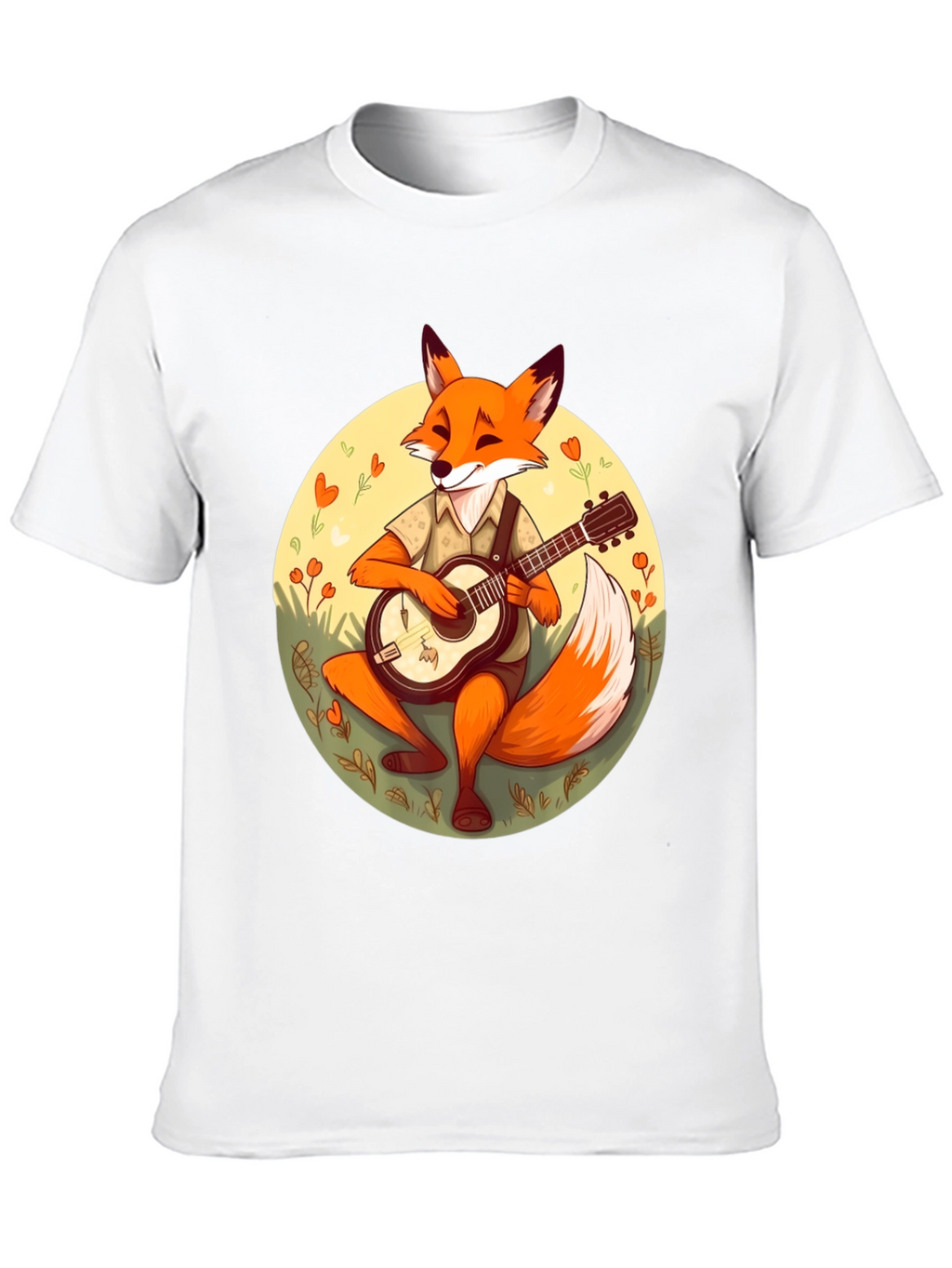 Fox Guitarist Graphic T-Shirt - Stylish & Unique Design