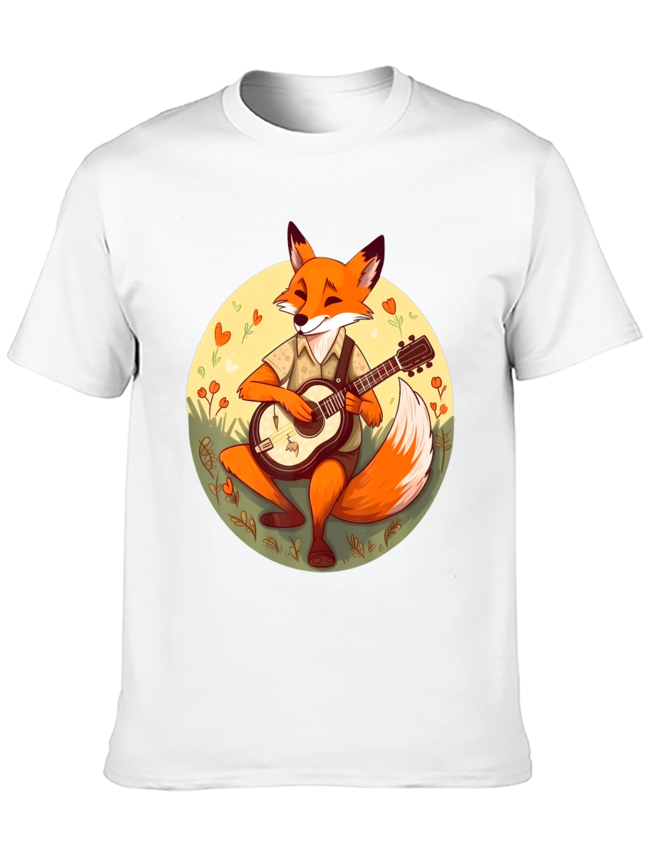 Fox Guitarist Graphic T-Shirt - Stylish & Unique Design