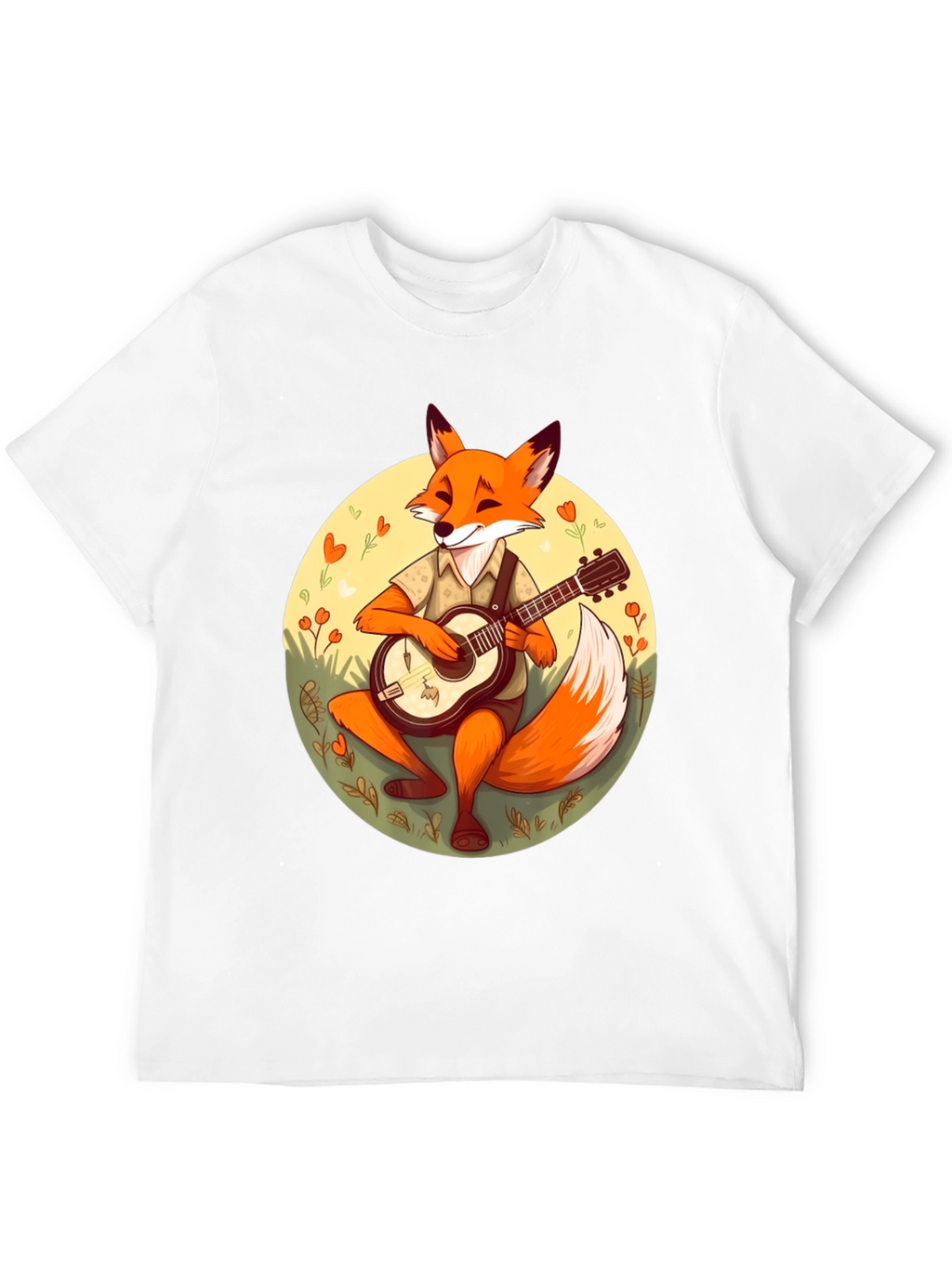 Fox Guitarist Graphic T-Shirt - Stylish & Unique Design