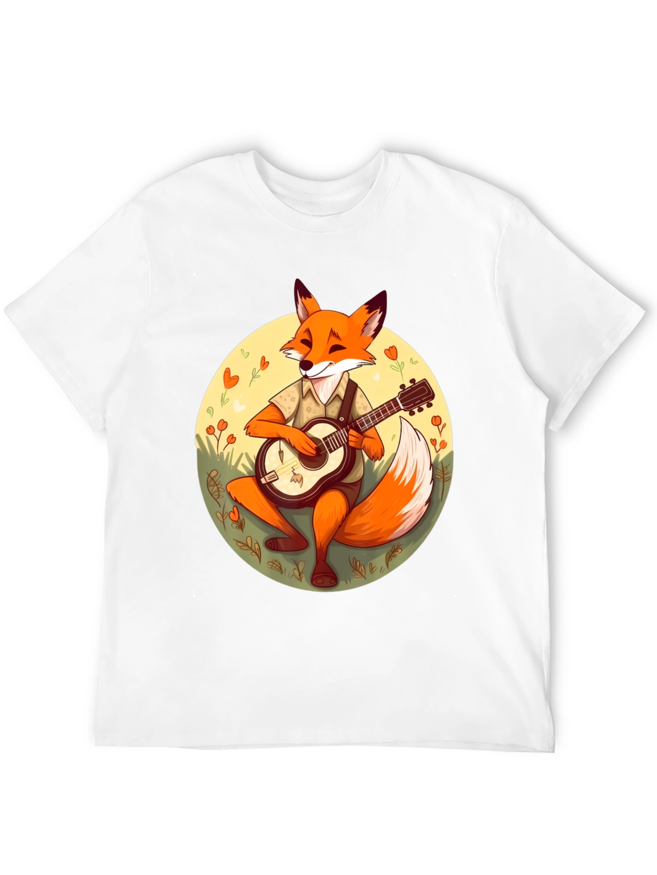 Fox Guitarist Graphic T-Shirt - Stylish & Unique Design