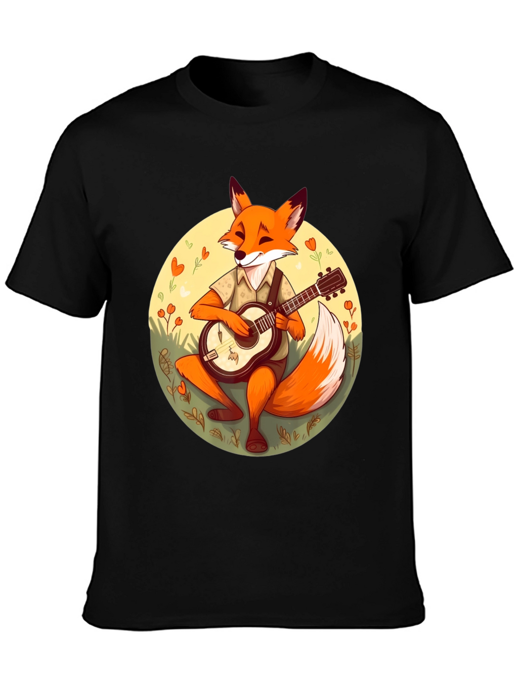 Fox Guitarist Graphic T-Shirt - Stylish & Unique Design