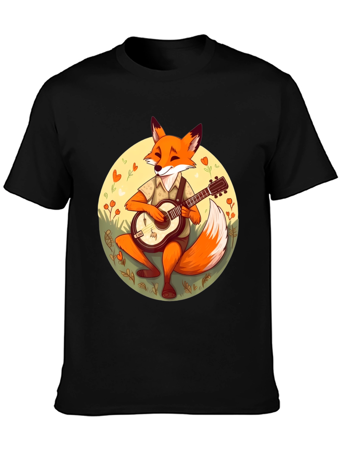 Fox Guitarist Graphic T-Shirt - Stylish & Unique Design