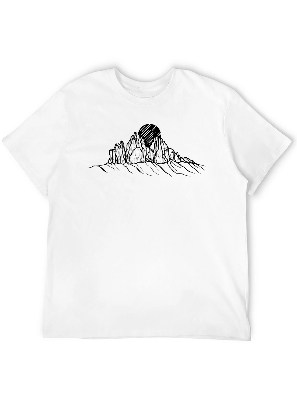 Mens Black Mountain Graphic Tee