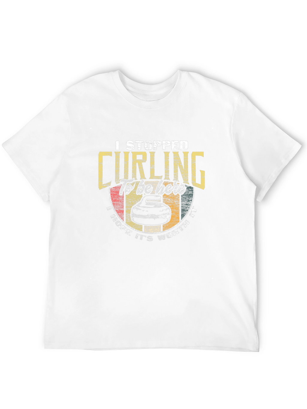 Curling Graphic Tee - I Stopped Curling T-Shirt