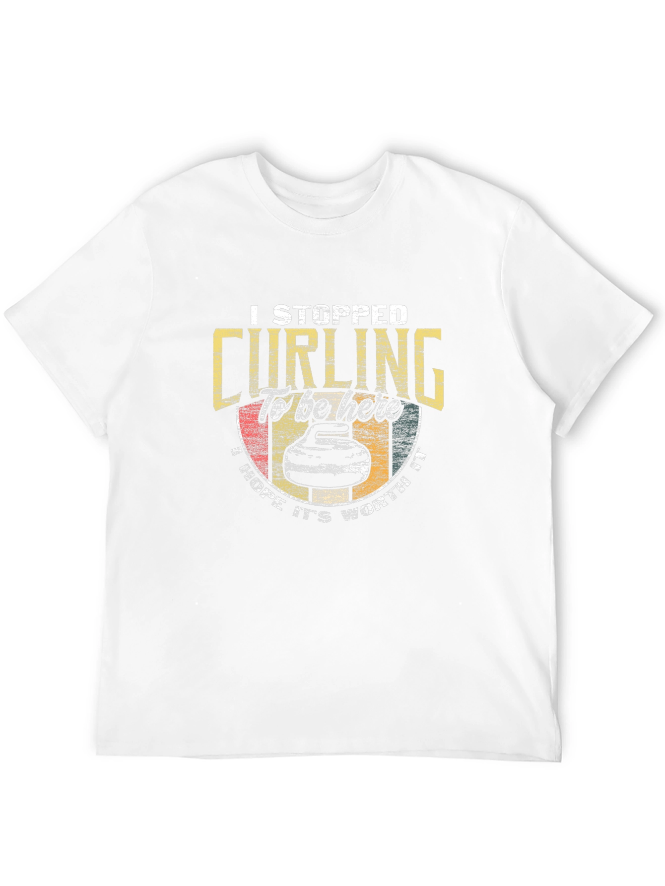 Curling Graphic Tee - I Stopped Curling T-Shirt