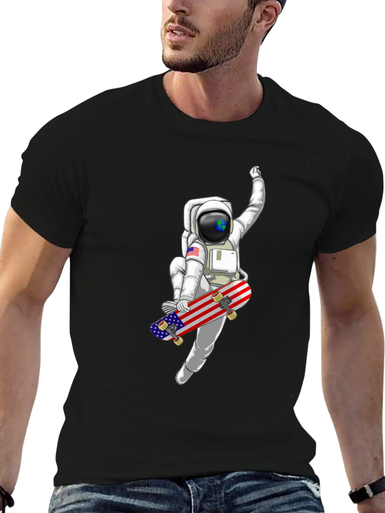 Astronaut Skateboard T-Shirt