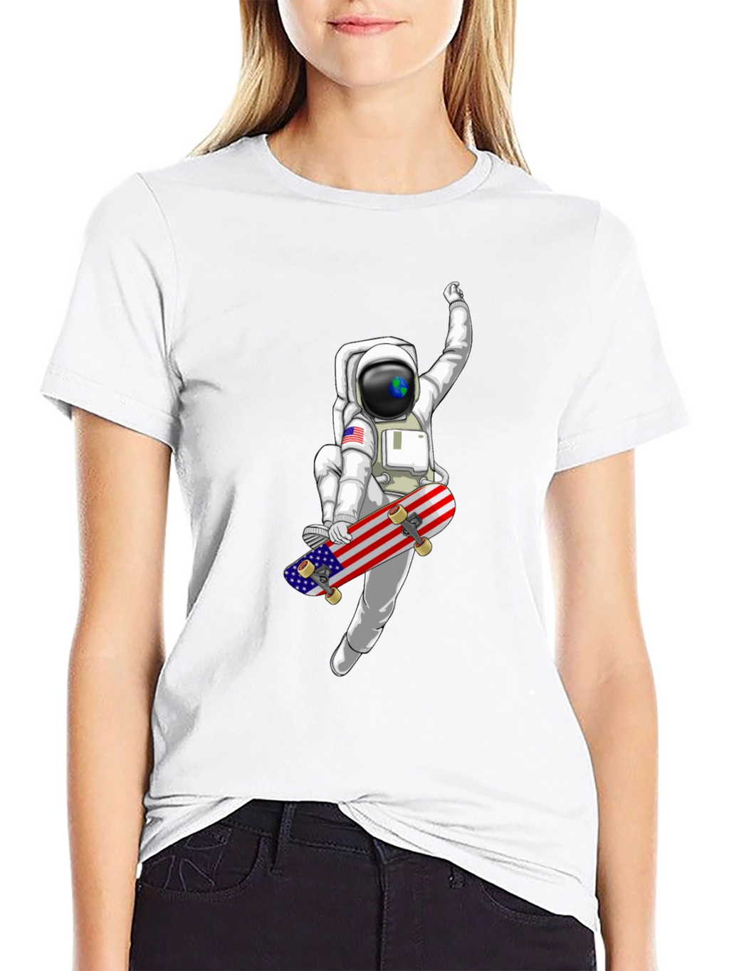 Astronaut Skateboard T-Shirt