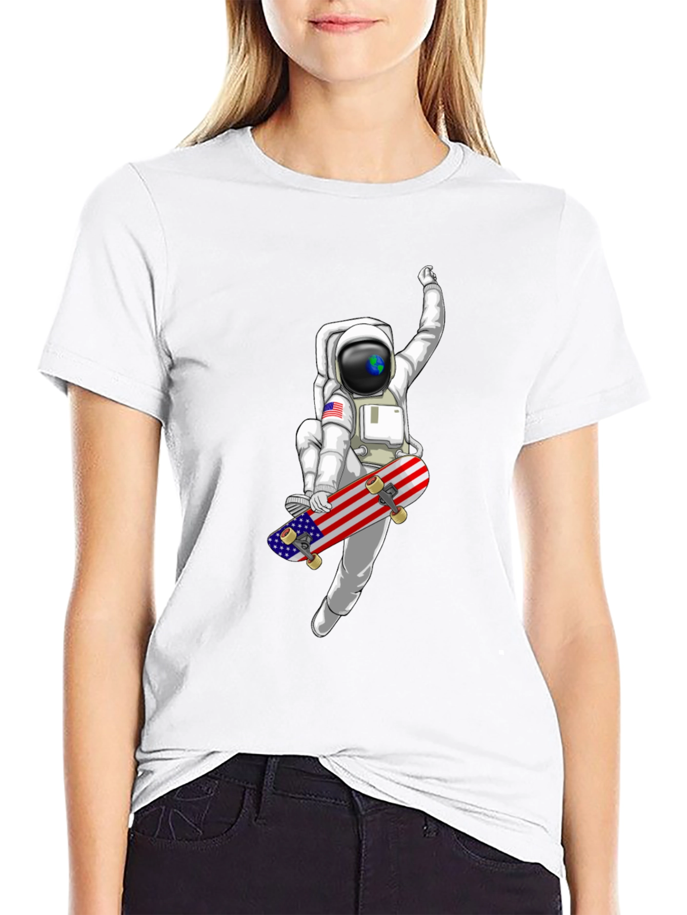 Astronaut Skateboard T-Shirt