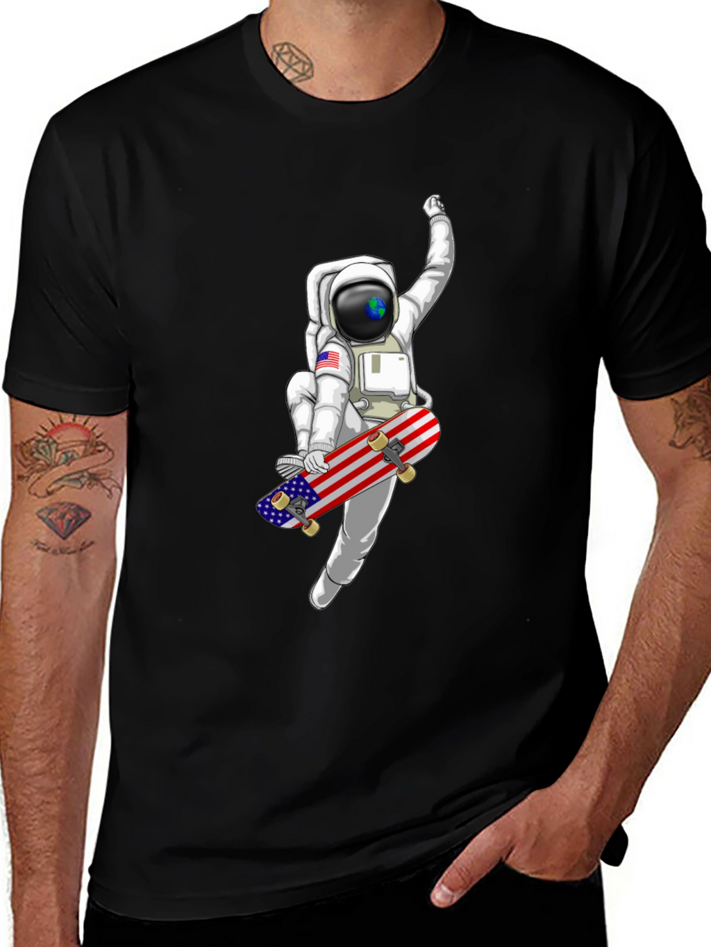 Astronaut Skateboard T-Shirt