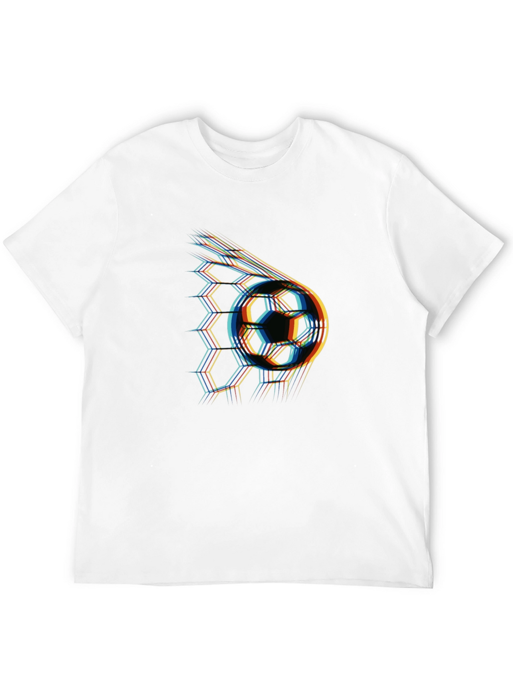 Abstract Soccer Ball Graphic Tee - Black