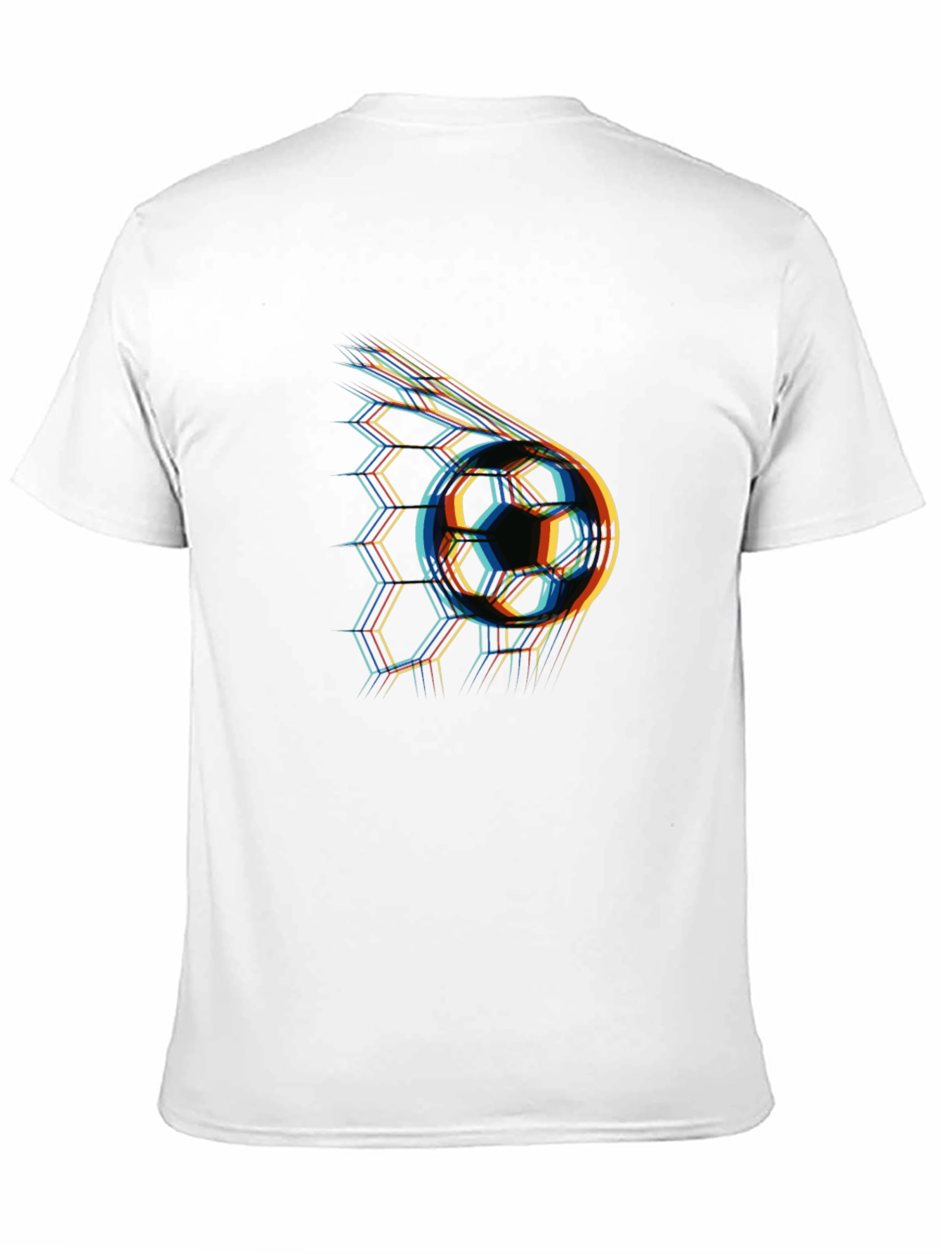 Abstract Soccer Ball Graphic Tee - Black