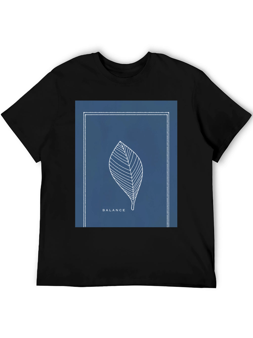 Balance Leaf Graphic Tee - Minimalist Style