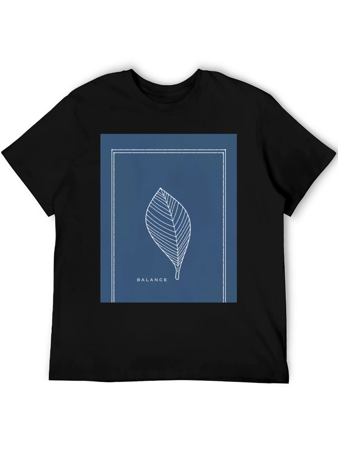 Balance Leaf Graphic Tee - Minimalist Style