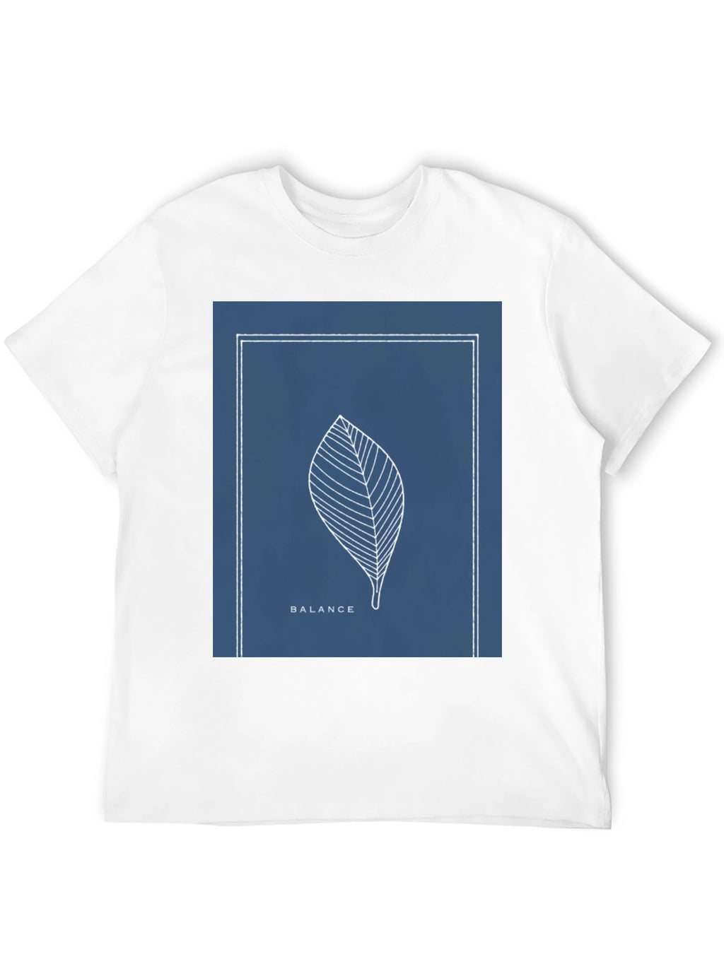 Balance Leaf Graphic Tee - Minimalist Style