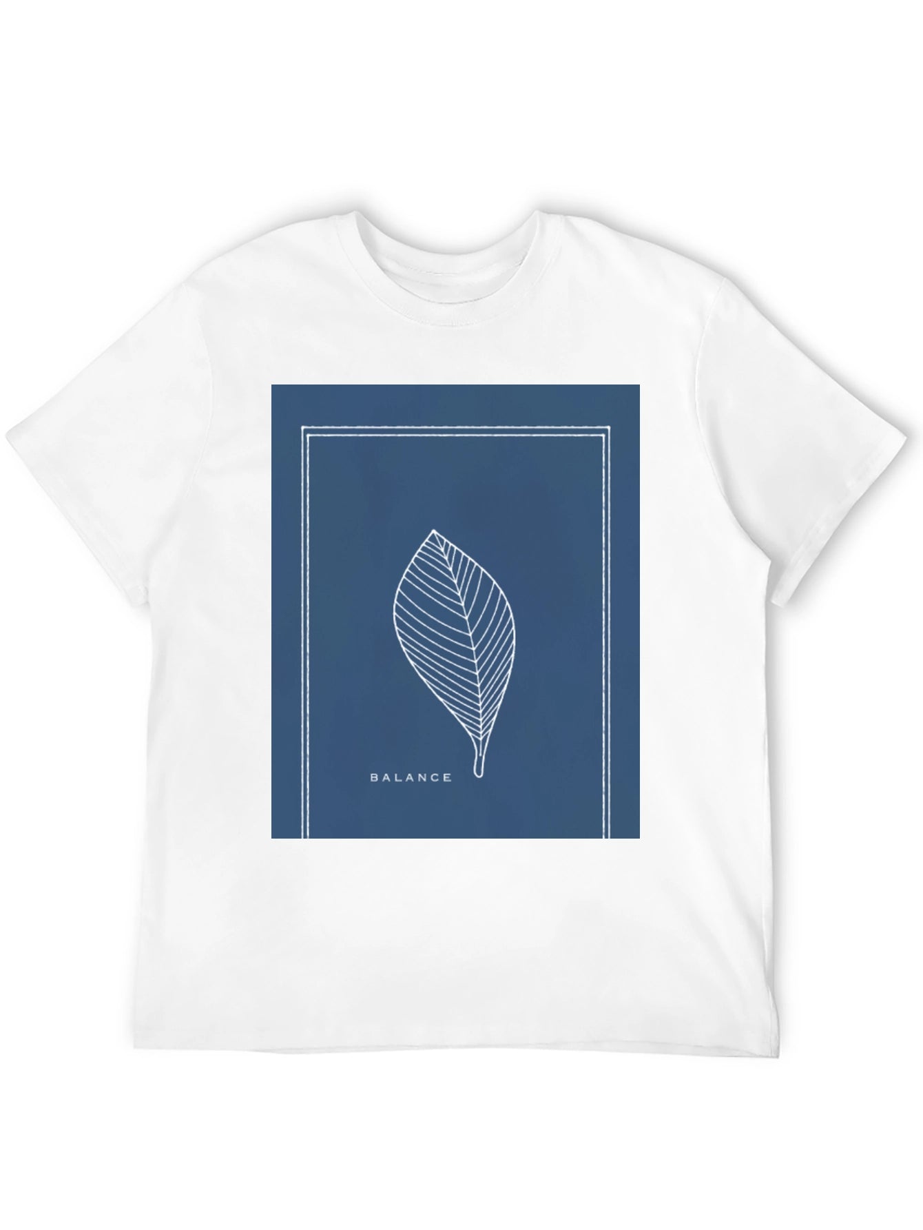Balance Leaf Graphic Tee - Minimalist Style