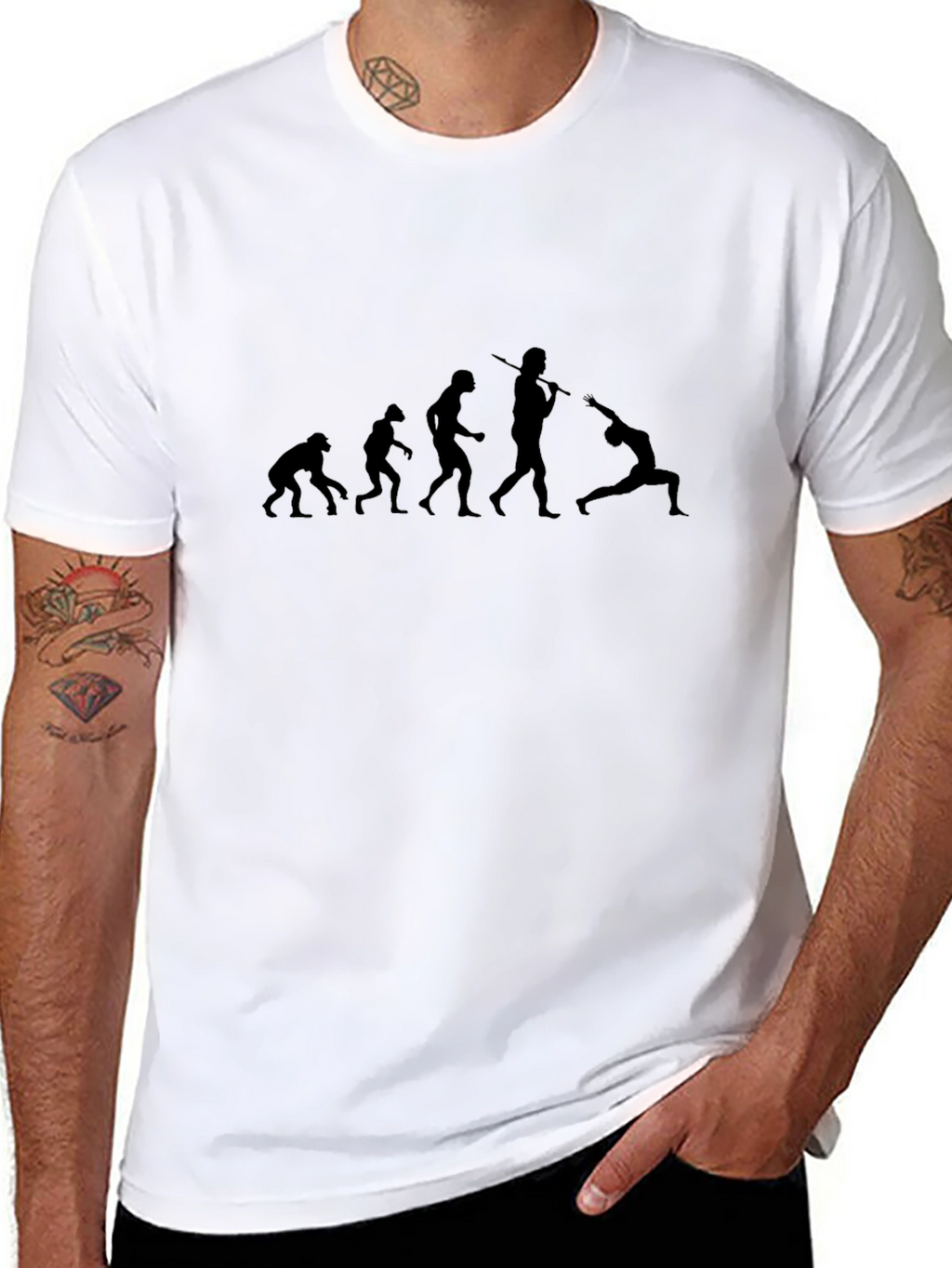 Evolution of Yoga Black T-Shirt