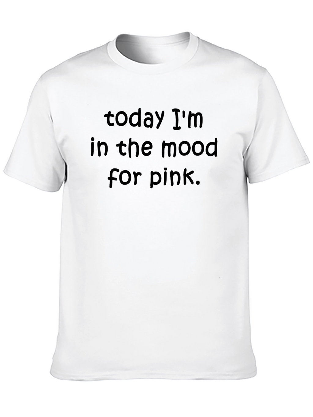 Mood for Pink Black Cotton T-Shirt