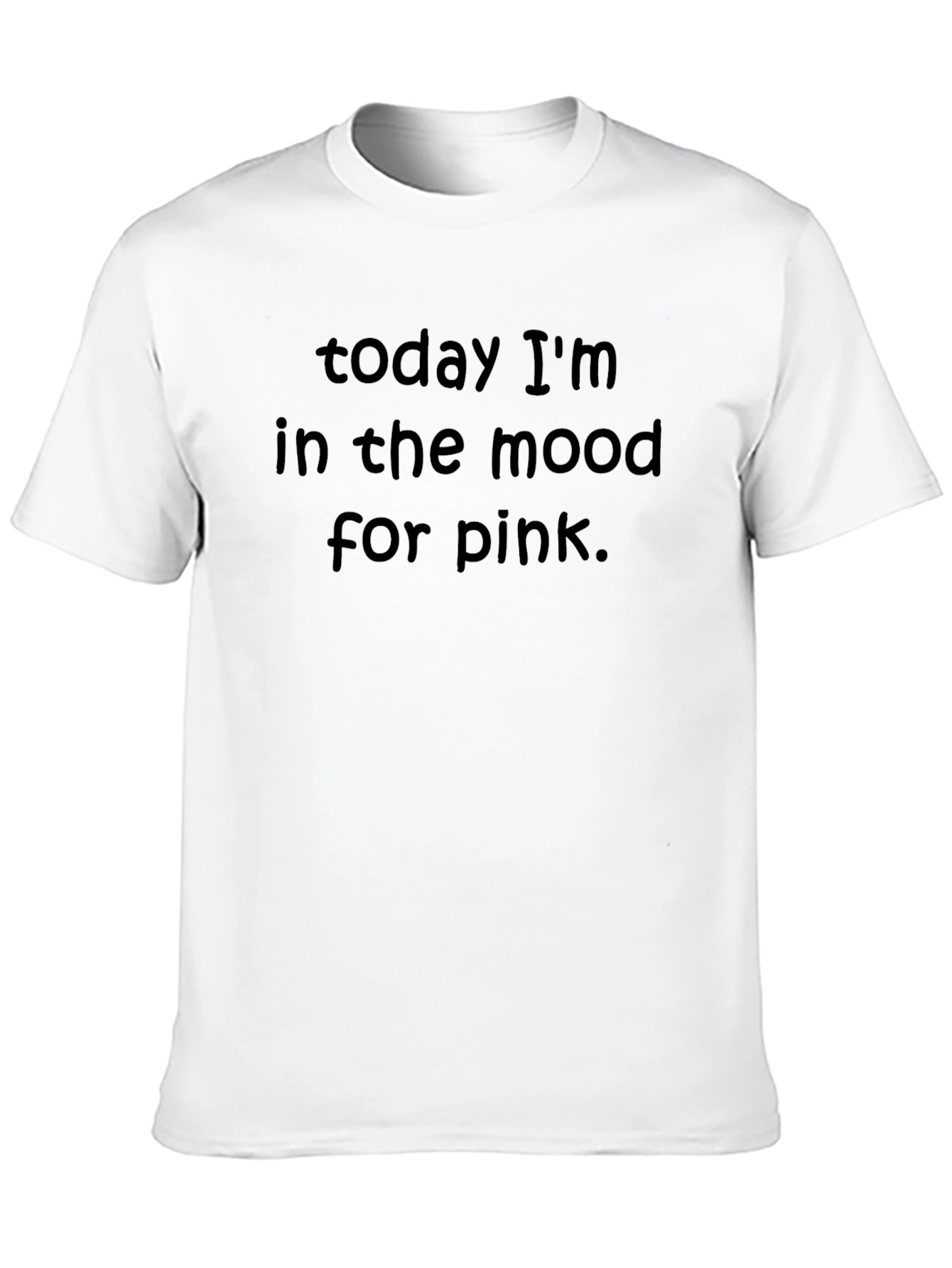 Mood for Pink Black Cotton T-Shirt