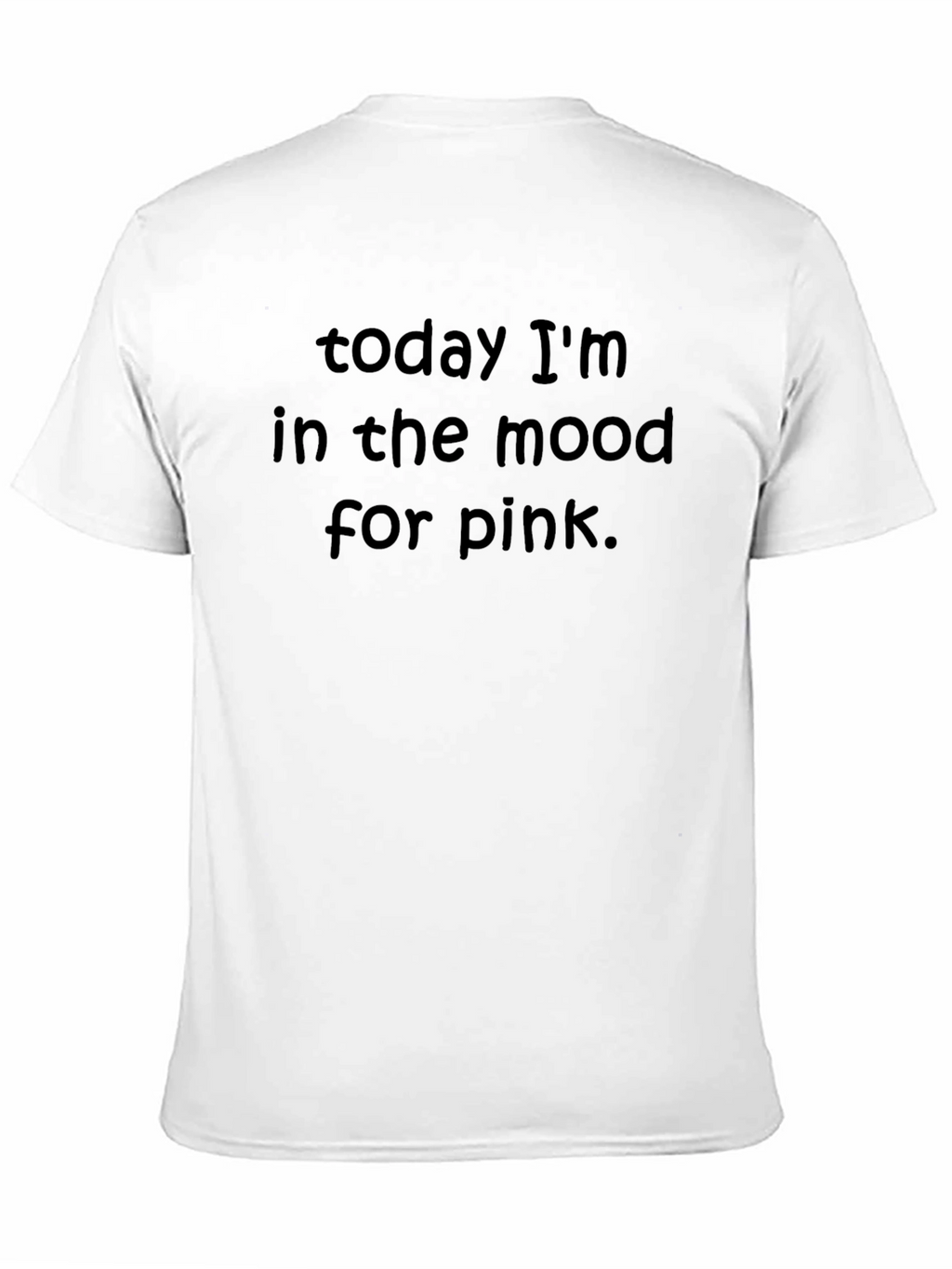 Mood for Pink Black Cotton T-Shirt