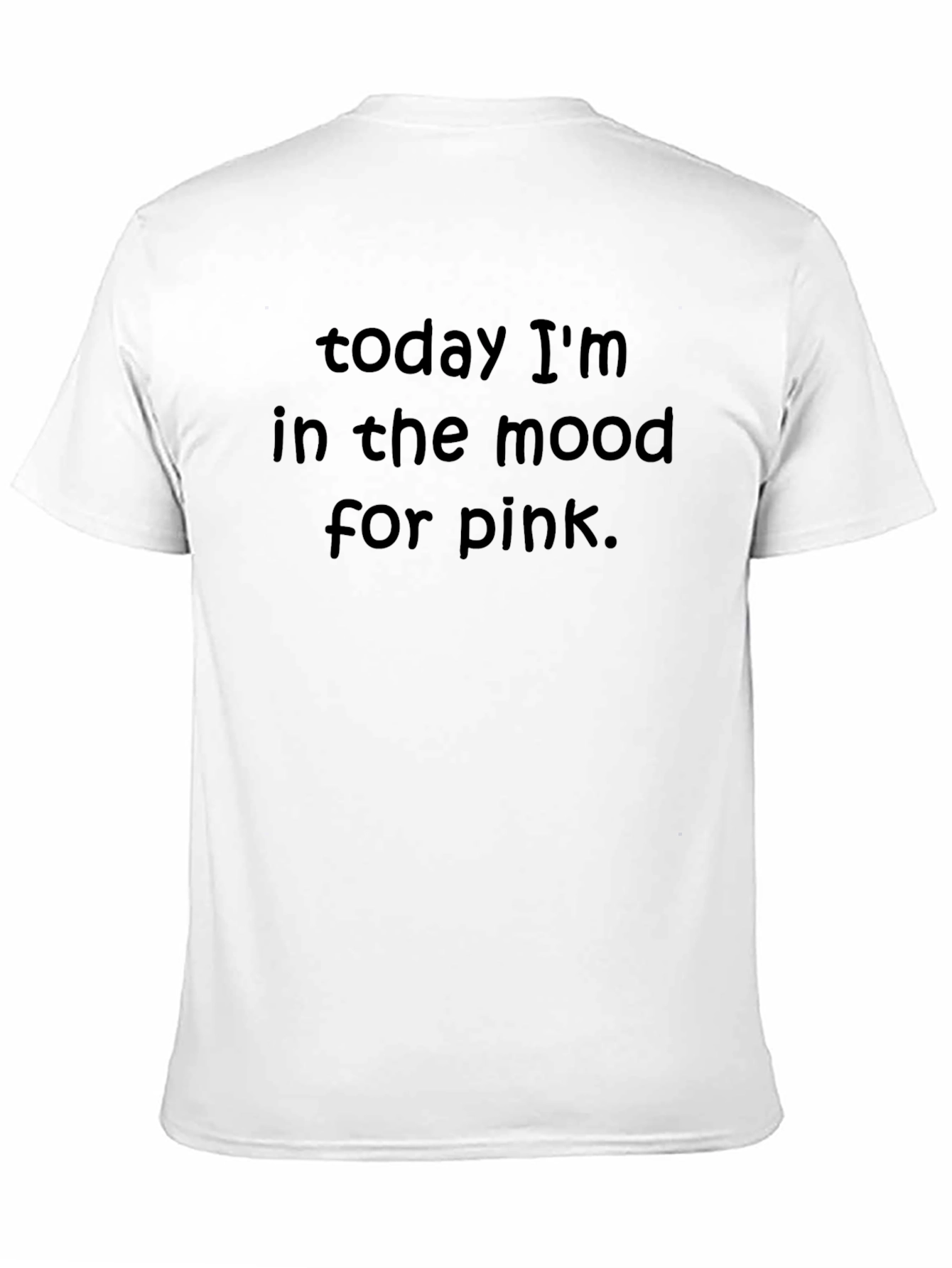 Mood for Pink Black Cotton T-Shirt