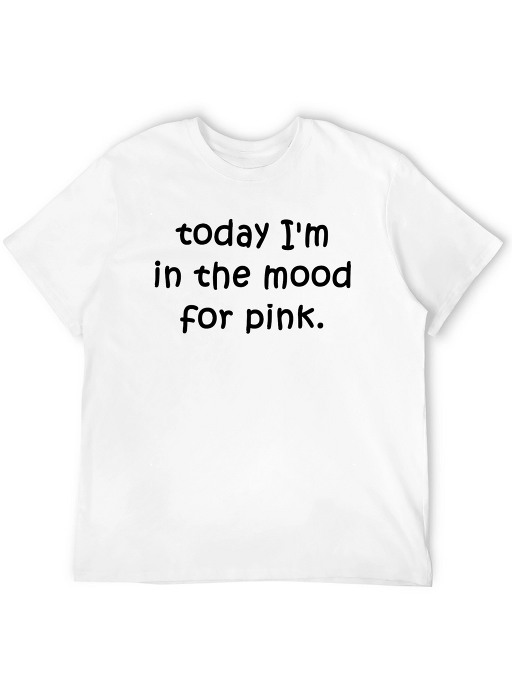 Mood for Pink Black Cotton T-Shirt