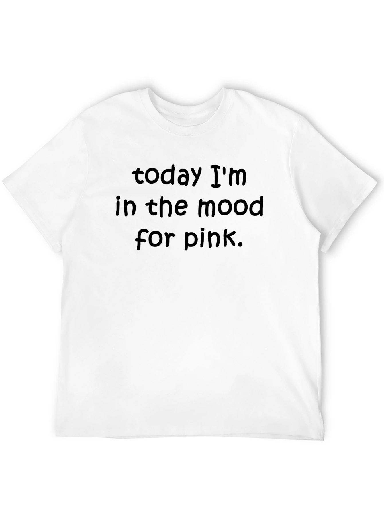 Mood for Pink Black Cotton T-Shirt