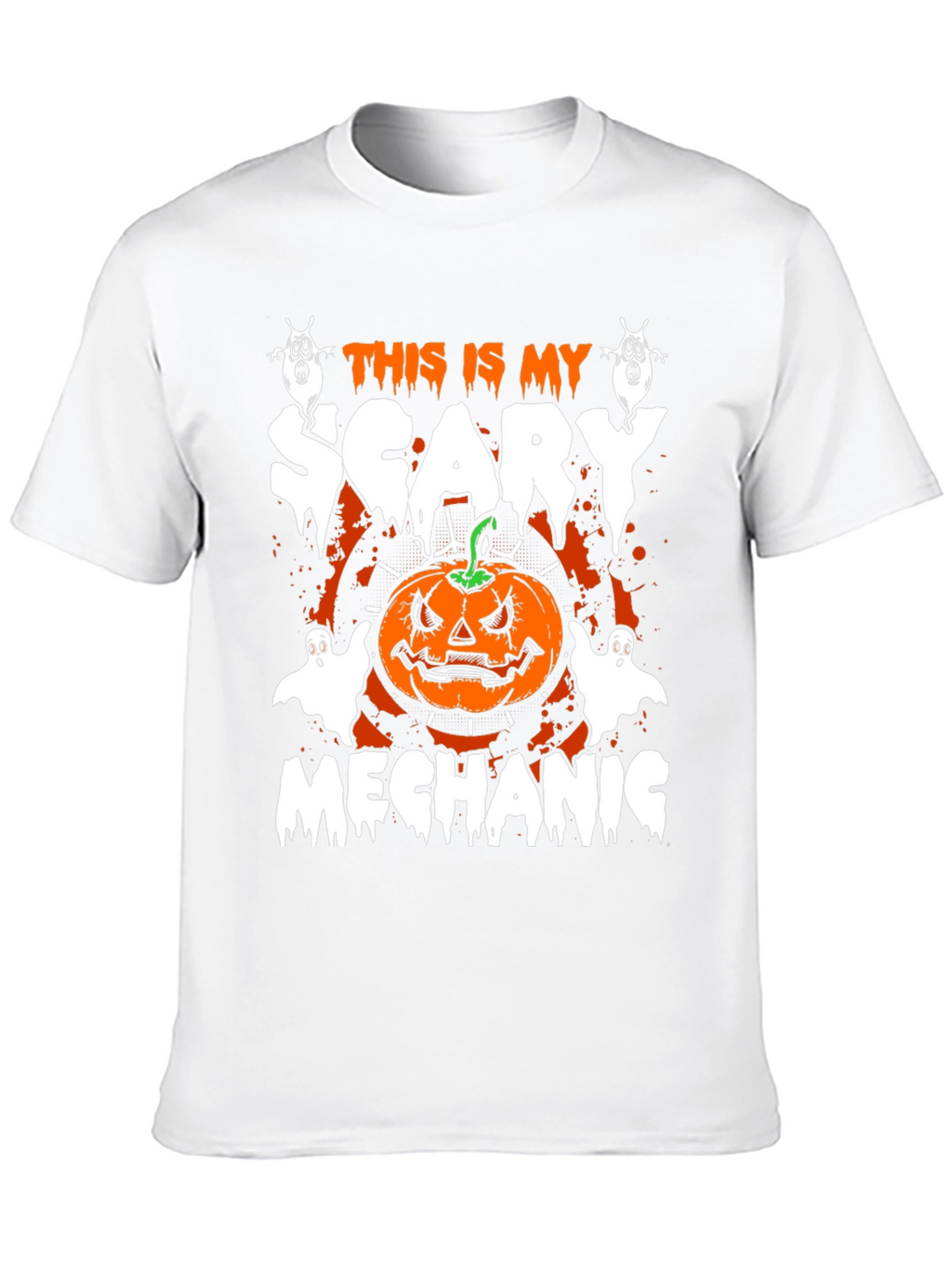 Scary Mechanic Halloween Graphic T-Shirt