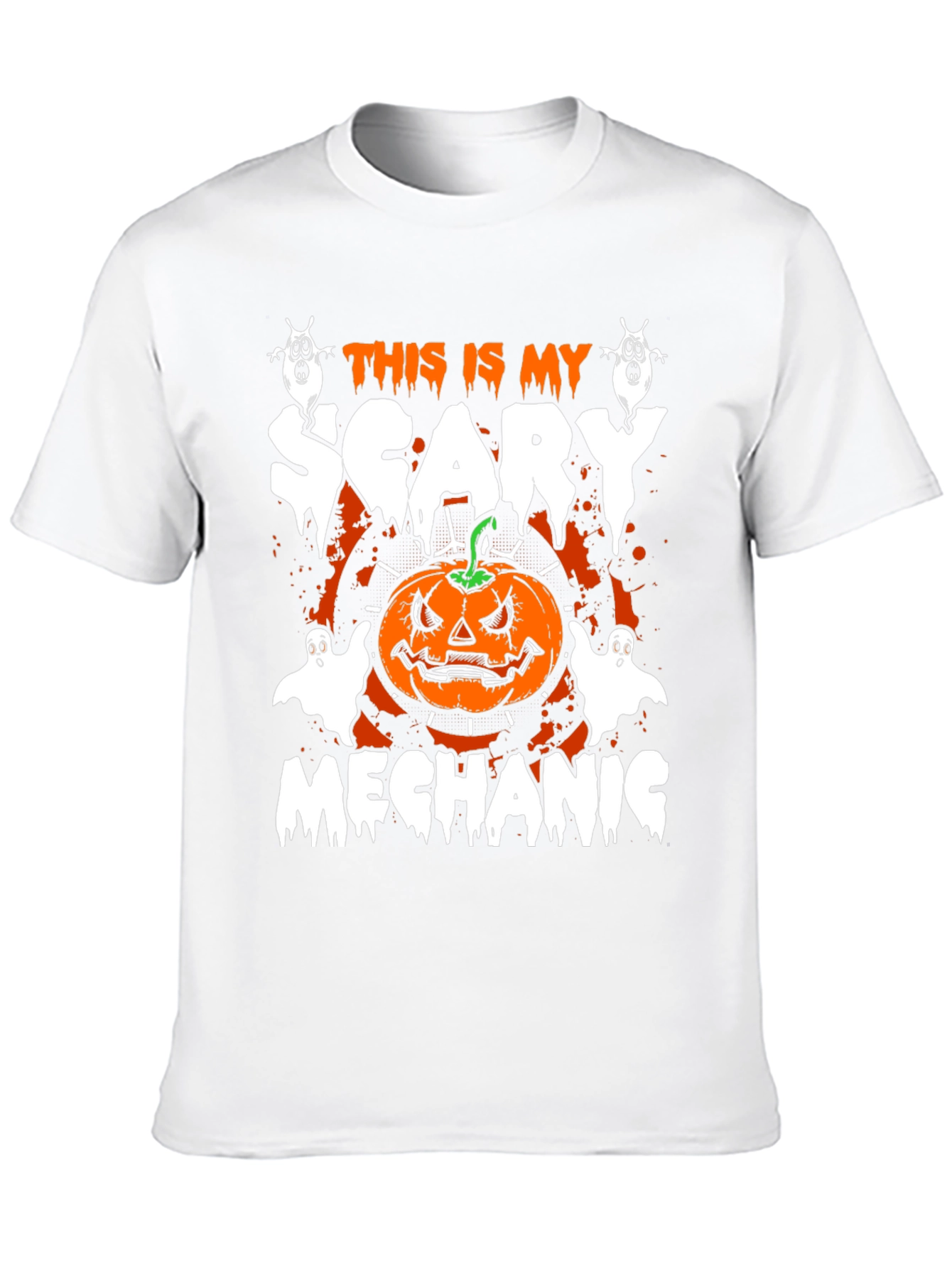 Scary Mechanic Halloween Graphic T-Shirt