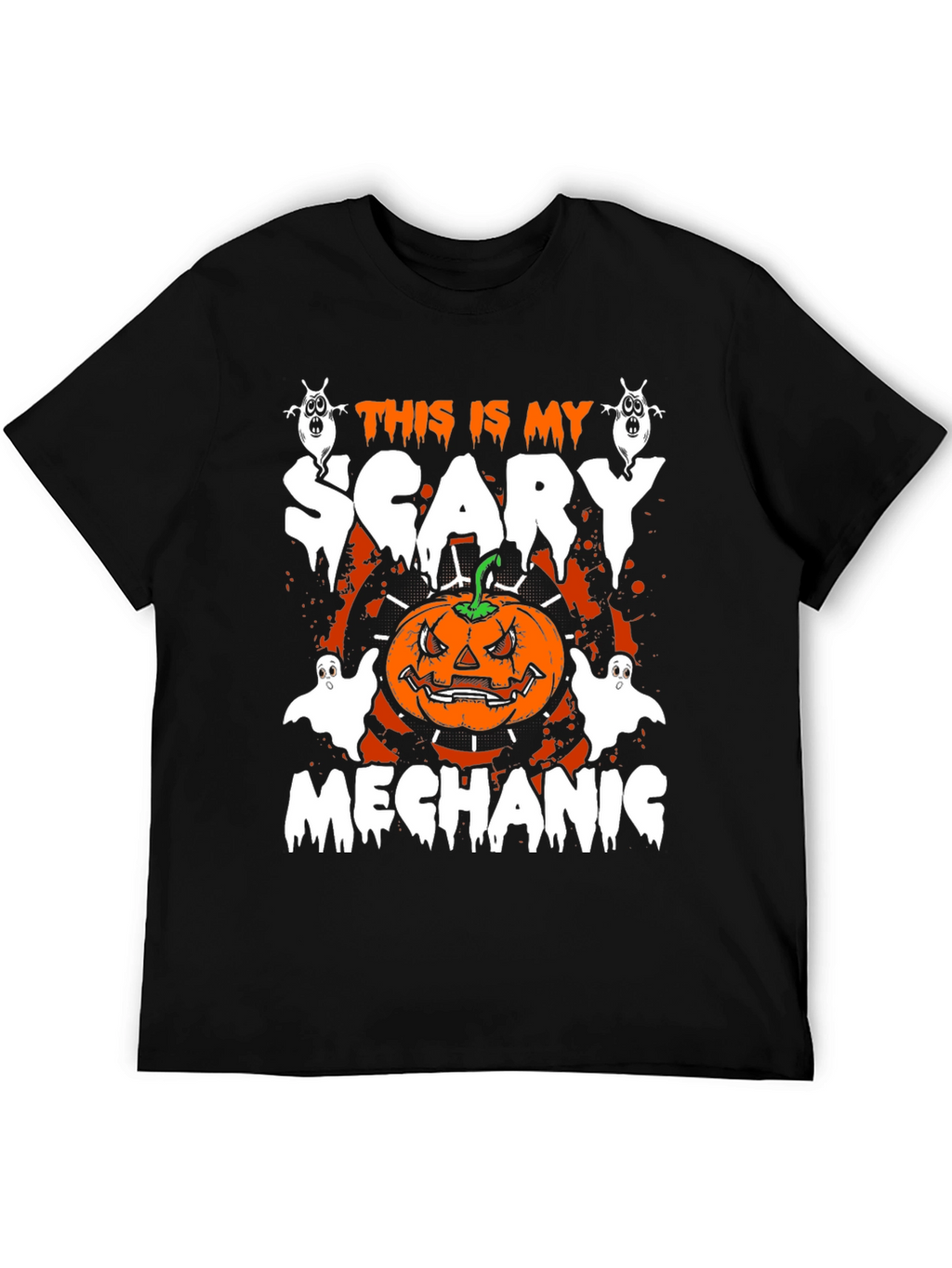 Scary Mechanic Halloween Graphic T-Shirt