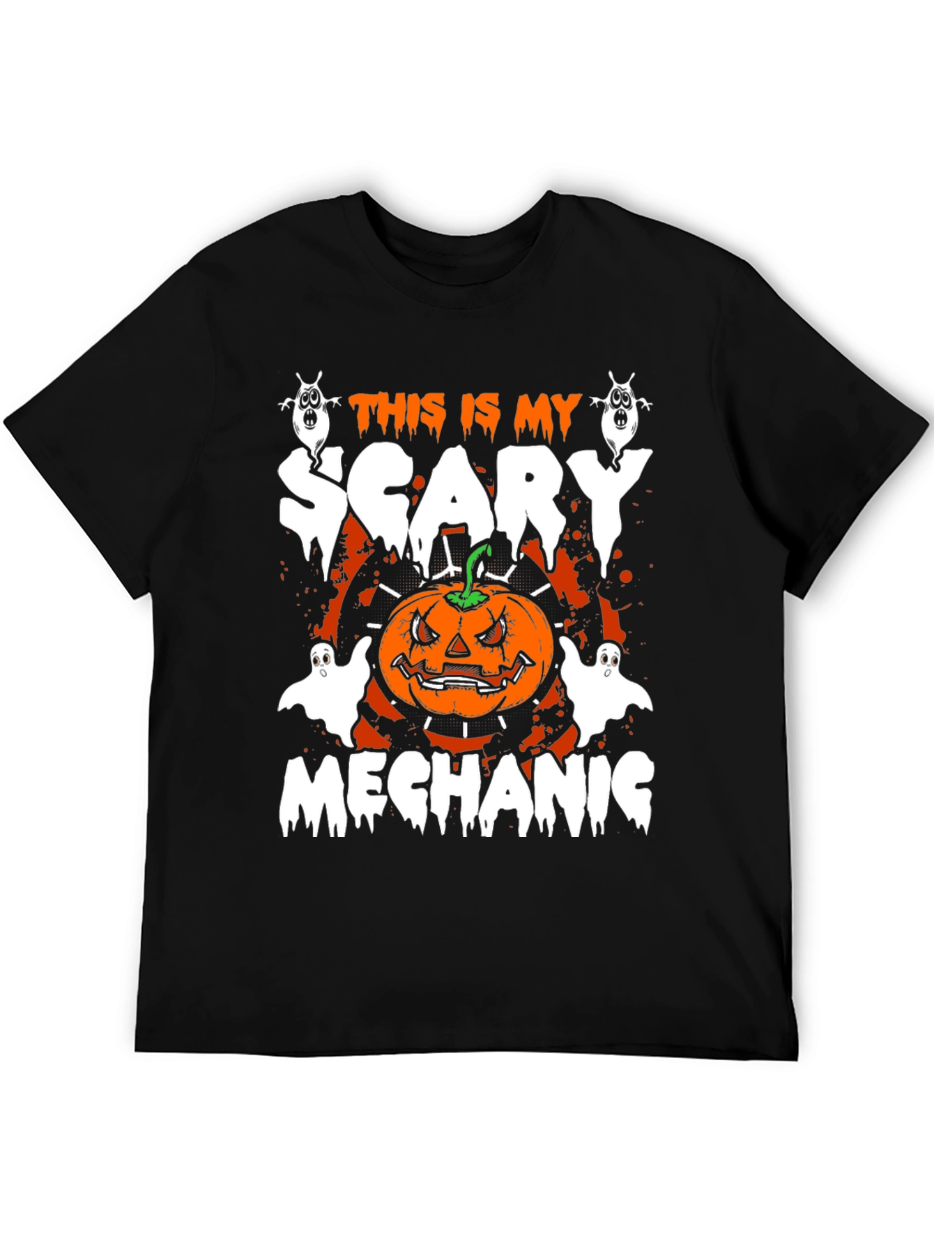 Scary Mechanic Halloween Graphic T-Shirt