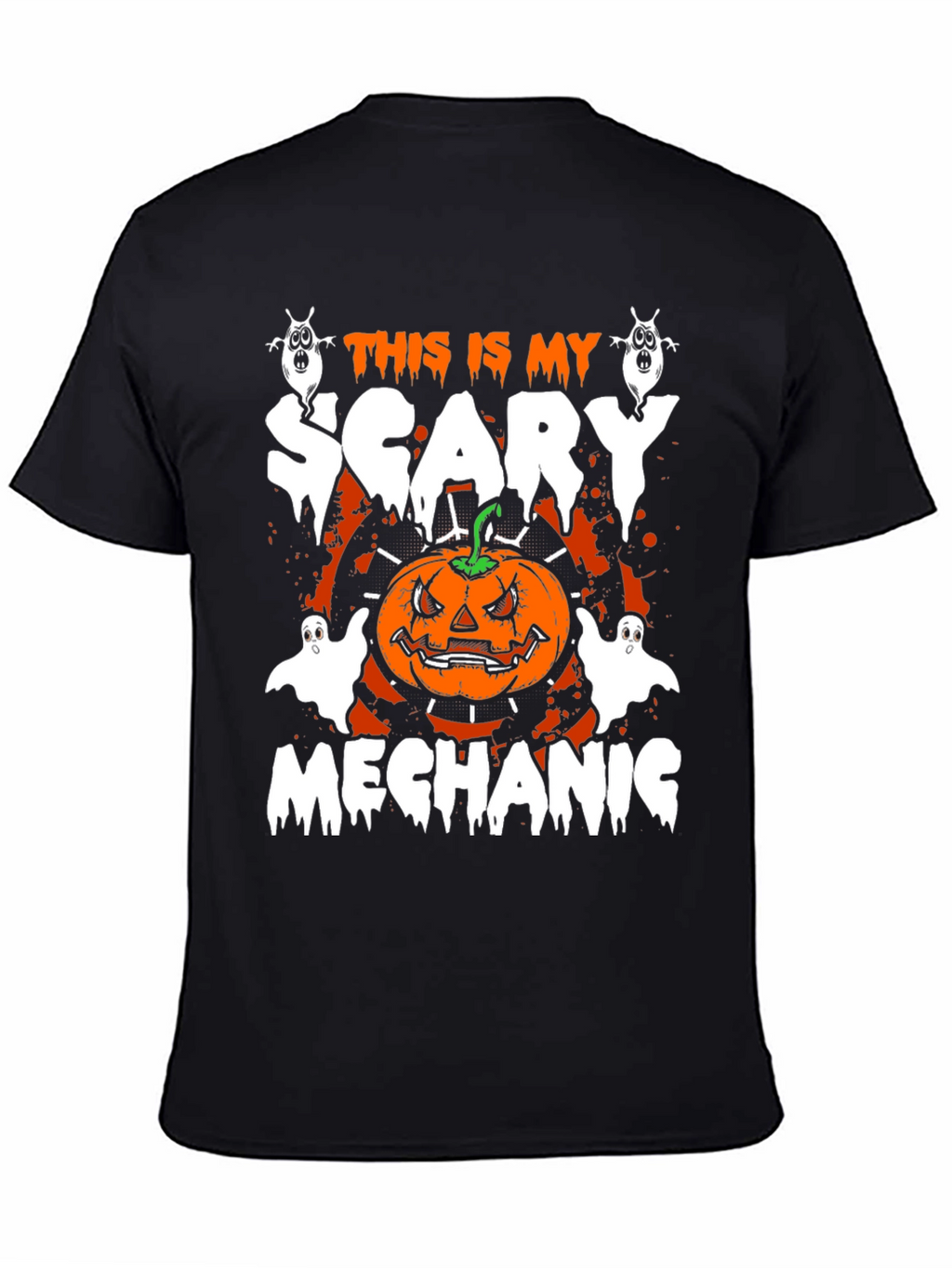 Scary Mechanic Halloween Graphic T-Shirt